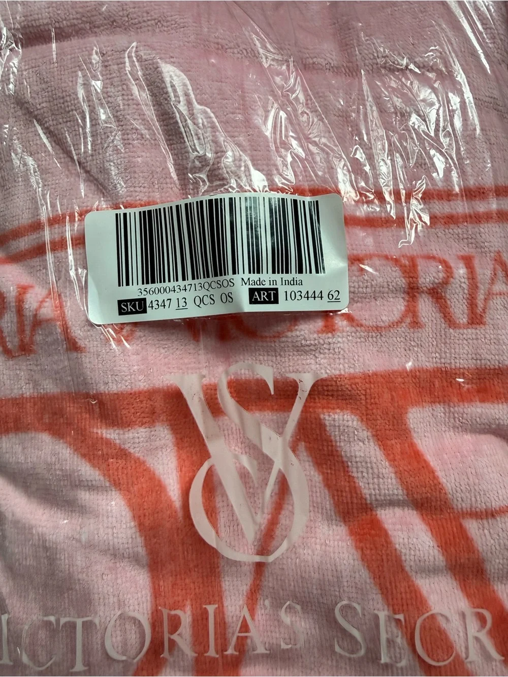 Victoria's Secret Red Logo Repeat Beach Towel